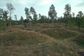 Iron Age burial mounds in Sweden. Artist: Unknown