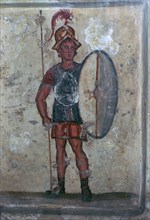 Wall-painting of a Hellenistic soldier, 3rd century BC. Artist: Unknown