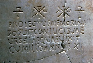 Early Christian funerary inscription. Artist: Unknown