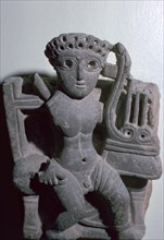 Coptic statuette of Orpheus with a lyre, 3rd century. Artist: Unknown