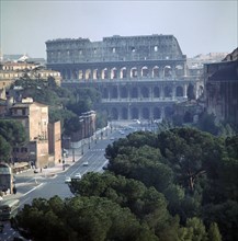 View of the Colosseum from the Victor Emmanuel II monument, 1st century. Artist: Unknown