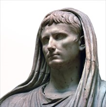 Sculpture of the Emperor Augustus as the Pontifex Maximus, 1st century BC. Artist: Unknown