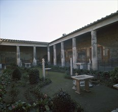 House of the Vettii in the Roman town of Pompeii, 1st century.  Creator: Unknown.