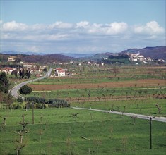 Landscape near Arezzo in central Italy. Artist: Unknown