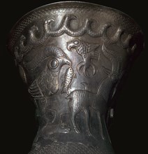 Silver goblet from the Agighiol Treasure, 4th century BC. Artist: Unknown