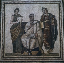 Roman mosaic of Virgil, 1st century. Artist: Unknown