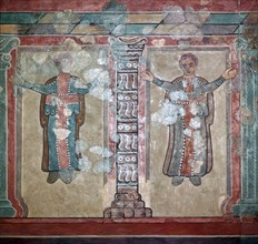 Early British Christian wall-painting on plaster, 2nd century. Artist: Unknown