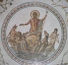 Roman mosaic of the triumph of Neptune, 2nd century. Artist: Unknown