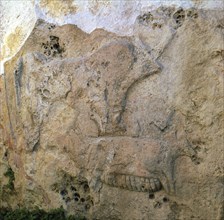 Sow-and-piglets relief from Malta. Artist: Unknown