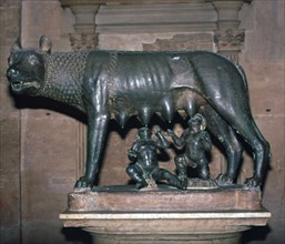 An Etruscan statue, The Capitoline Wolf. Artist: Unknown