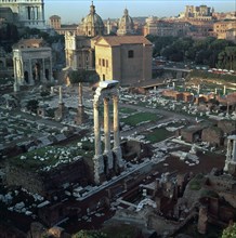 Roman forum seen from the Palatine hill, 5th century BC. Artist: Unknown
