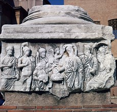 Detail of the base of the Decennial monument, 4th century. Artist: Unknown