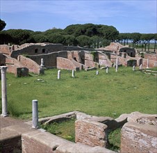 Buildings in Ostia, the main port of Rome, 2nd century. Artist: Unknown