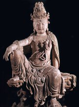 Chinese statuette of Kuan-Yin as a Bodhisattva, 12th century. Artist: Unknown