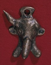Roman bronze phallic amulet, 2nd century. Artist: Unknown