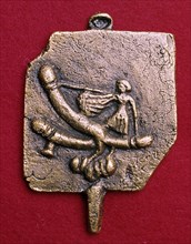 Roman bronze phallic amulet. Artist: Unknown