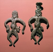 Bronze figures from the steppe-lands of Russia. Artist: Unknown