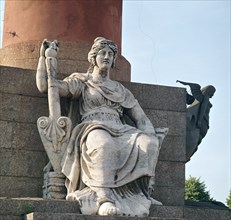 Figure at the base of the Rostral Pillar on Vassilievsky Island. Artist: Unknown