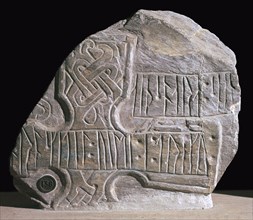 Roskitil cross-fragment on the Isle of Man, 10th century. Artist: Unknown