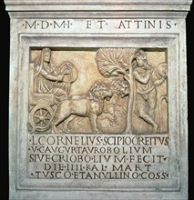 Depiction of Cybele on a Roman altar. Artist: Unknown