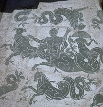 Roman floor mosaic showing Neptune, 3rd century. Artist: Unknown