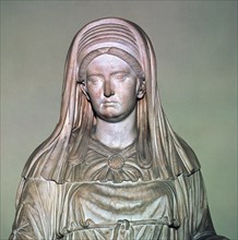 Roman statue of the High Priestess of Vesta. Artist: Unknown