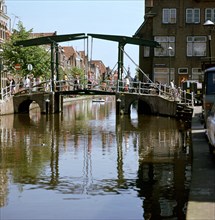 Bridge over the Oude Rijn in Leiden. Artist: CM Dixon Artist: Unknown