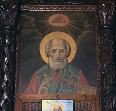 Icon of St Nicholas, 4th century. Artist: Unknown