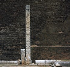 A stele in front of the Dakhina Stupa, 2nd century. Artist: Unknown