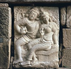 Relief of 'lovers' at Isurumuni in Sri Lanka, 4th century. Artist: Unknown