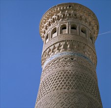 Kalian Minaret in Bukhara, 12th century. Artist: Unknown