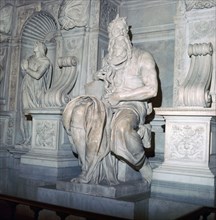 Michelangelo's statue of Moses, 16th century. Artist: Unknown