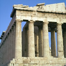 View of the north-west corner of the Parthenon, 5th century BC. Artist: Unknown