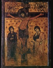 Byzantine icon of the Crucifixion. Artist: Unknown