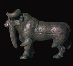Solid copper Sumerian bison. Artist: Unknown