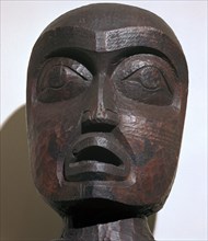 Head of Haida Native American Ancestor-figure. Artist: Unknown