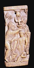 Ivory panel showing the baptism of Christ, 6th century. Artist: Unknown