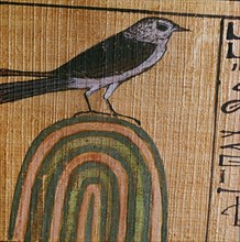 Egyptian papyrus showing Ani as a swallow, 13th century BC. Artist: Unknown