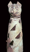 Egyptian mummy of a cat, Artist: Unknown