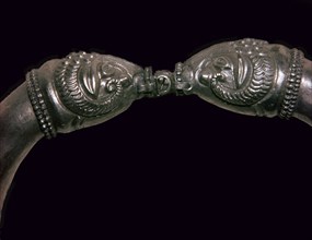 Detail of a Sassanian silver collar. Artist: Unknown