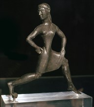 Greek bronze of a girl runner, 6th century BC. Artist: Unknown