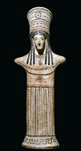 Terracotta statuette of a goddess. Artist: Unknown