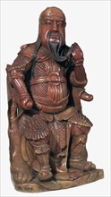 Soapstone Chinese statuette of Kuan-ti, 17th century. Artist: Unknown