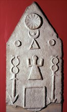 Limestone stela with a dedication to Baal, from Carthage, north Africa, 2nd-1st century BC. Artist: Unknown
