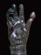 Roman bronze magic hand of fortune. Artist: Unknown