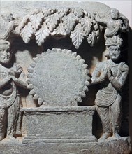 Sculpture of worship of the sun-disc, 1st century. Artist: Unknown