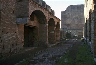 Street scene in the Roman city of Ostia, 2nd century. Artist: Unknown