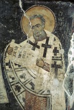 Wall painting of St Gregory, 13th century. Artist: Unknown