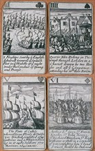 English playing cards commemorating defeat of the Spanish Armada (8 August 1588). Artist: Unknown