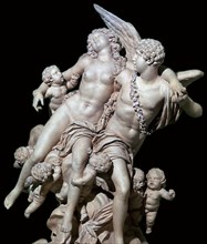 French statue of Eros and Psyche, 18th century. Artist: Claude Michel
